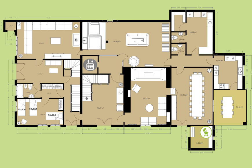 Mas Casanovas - Planta baja