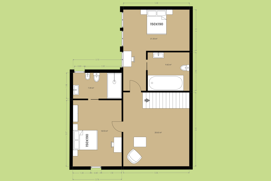 Mas Trobat - Second floor