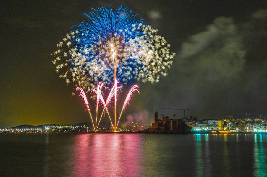 Feux d'artifice à Sitges