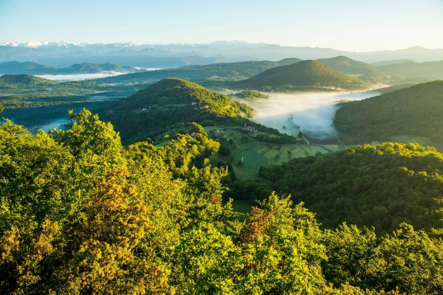 Photo: Vue aérienne de la Fageda d en Jordà