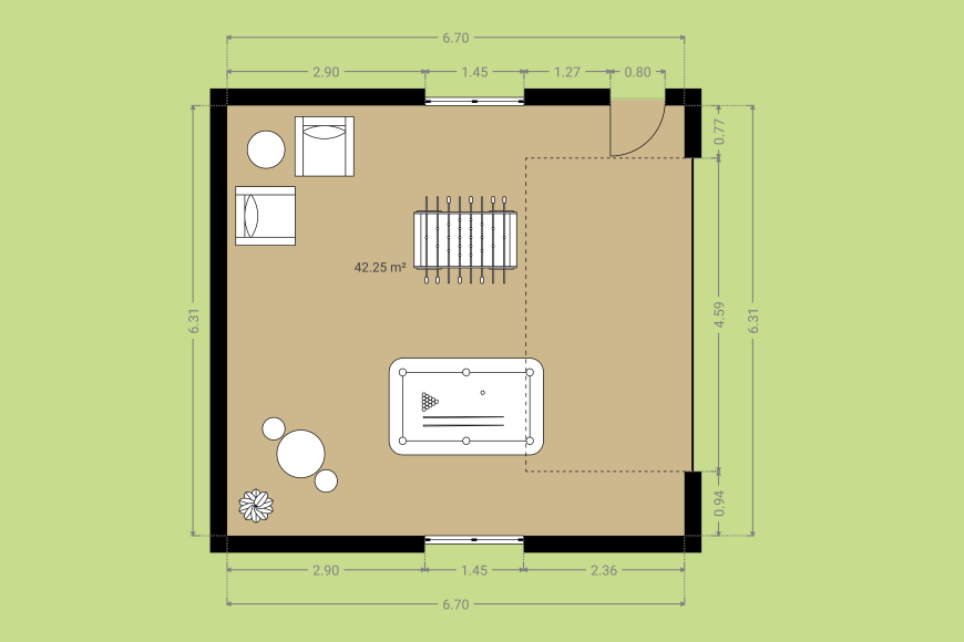 Casa Bonica - Planta baja sala de juegos