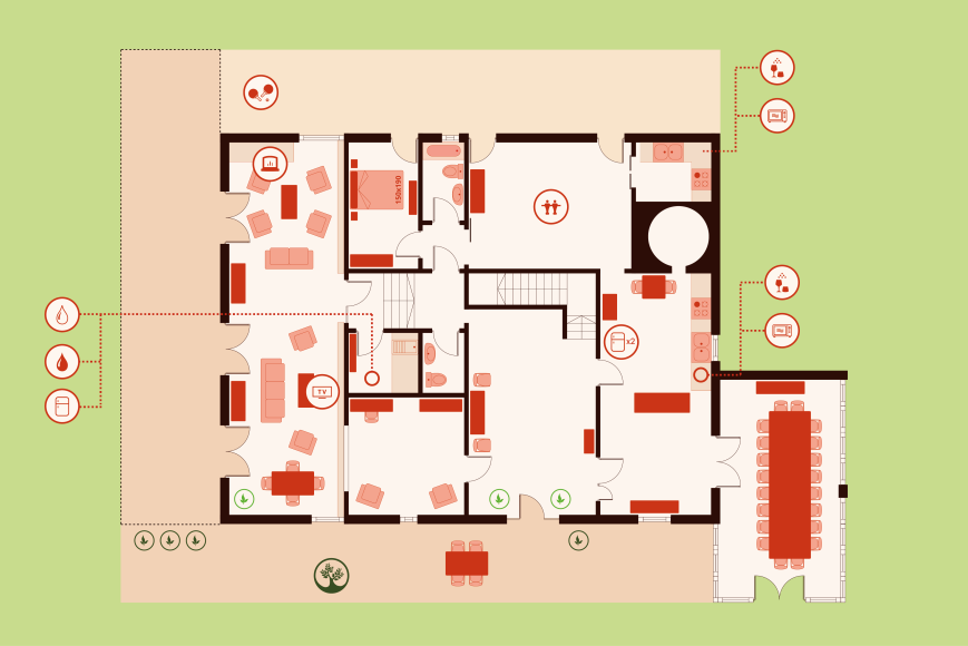 Casa Nova de Ferrando - Planta baixa