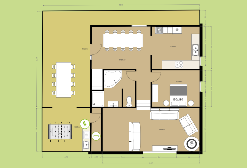 Can Baiell - Rez-de-chaussée